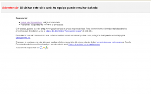 Advertencia de seguridad de Google