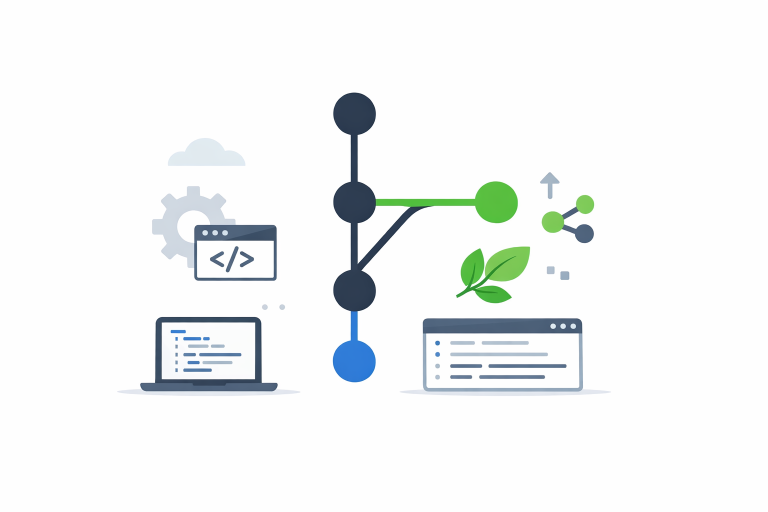 Cómo crear una rama con git branch